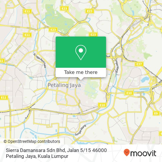 Peta Sierra Damansara Sdn Bhd, Jalan 5 / 15 46000 Petaling Jaya