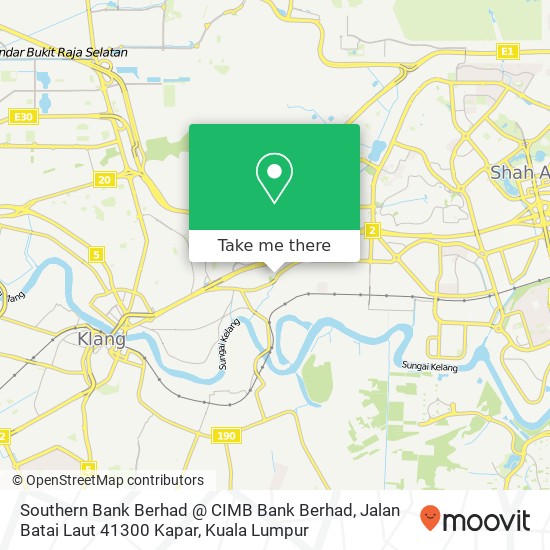 Southern Bank Berhad @ CIMB Bank Berhad, Jalan Batai Laut 41300 Kapar map