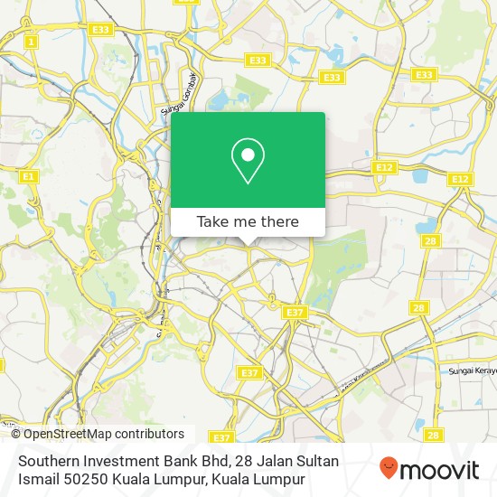 Southern Investment Bank Bhd, 28 Jalan Sultan Ismail 50250 Kuala Lumpur map