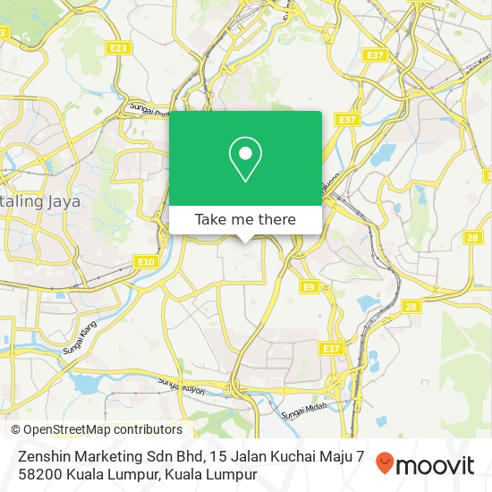 Zenshin Marketing Sdn Bhd, 15 Jalan Kuchai Maju 7 58200 Kuala Lumpur map