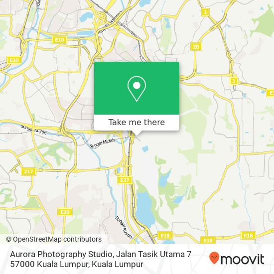 Peta Aurora Photography Studio, Jalan Tasik Utama 7 57000 Kuala Lumpur