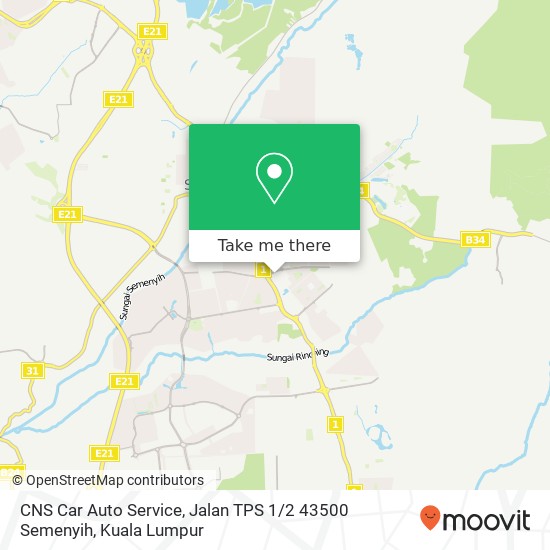 CNS Car Auto Service, Jalan TPS 1 / 2 43500 Semenyih map