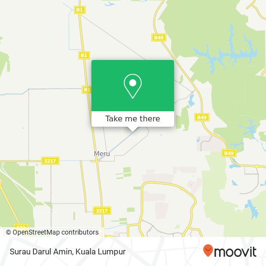 Peta Surau Darul Amin, Jalan Paip 41050 Kapar