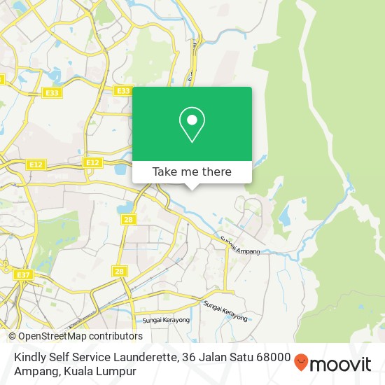 Kindly Self Service Launderette, 36 Jalan Satu 68000 Ampang map