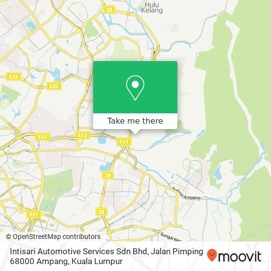 Intisari Automotive Services Sdn Bhd, Jalan Pimping 68000 Ampang map