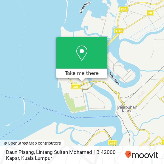 Daun Pisang, Lintang Sultan Mohamed 1B 42000 Kapar map