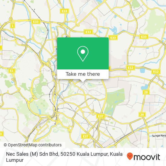 Nec Sales (M) Sdn Bhd, 50250 Kuala Lumpur map