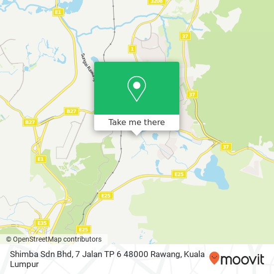 Shimba Sdn Bhd, 7 Jalan TP 6 48000 Rawang map