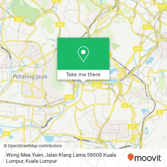 Wong Mee Yuen, Jalan Klang Lama 58000 Kuala Lumpur map