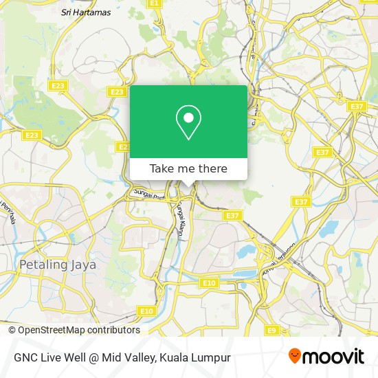 GNC Live Well @ Mid Valley map