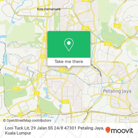 Peta Looi Tuck Lit, 29 Jalan SS 24 / 8 47301 Petaling Jaya