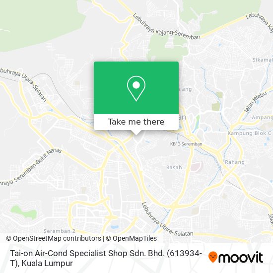 Tai-on Air-Cond Specialist Shop Sdn. Bhd. (613934-T) map