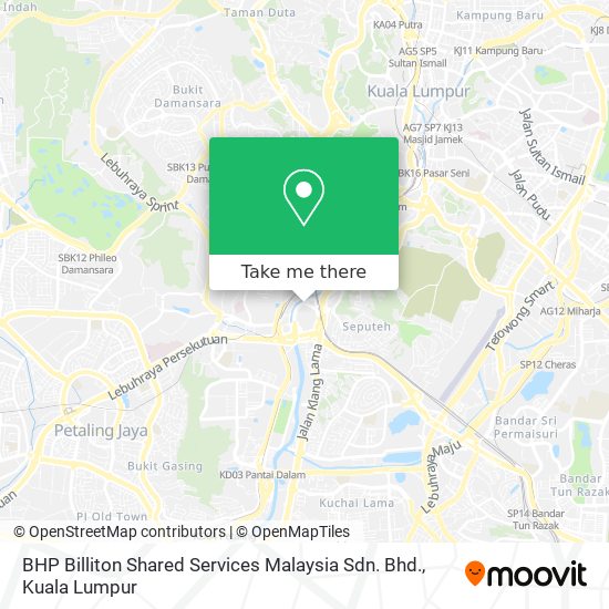 BHP Billiton Shared Services Malaysia Sdn. Bhd. map