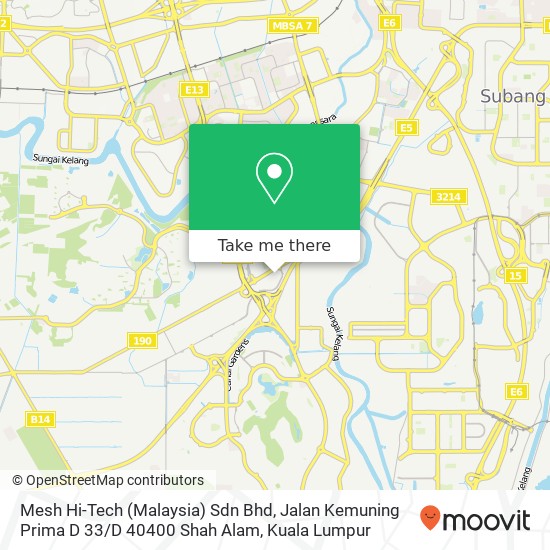 Mesh Hi-Tech (Malaysia) Sdn Bhd, Jalan Kemuning Prima D 33 / D 40400 Shah Alam map