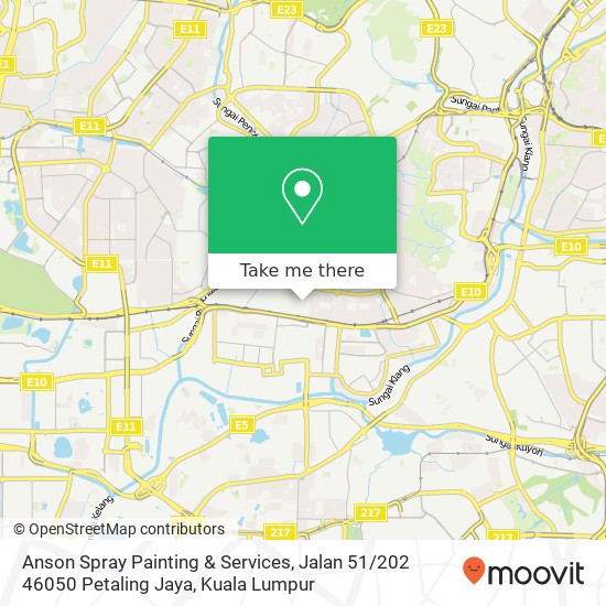 Anson Spray Painting & Services, Jalan 51 / 202 46050 Petaling Jaya map