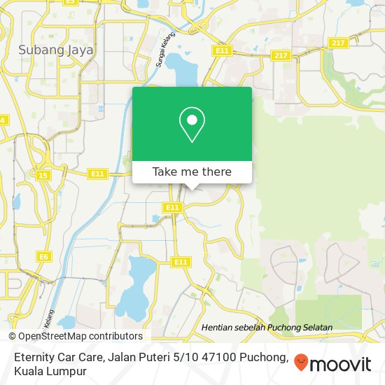 Eternity Car Care, Jalan Puteri 5 / 10 47100 Puchong map
