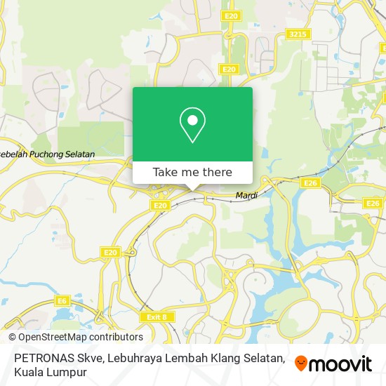 PETRONAS Skve, Lebuhraya Lembah Klang Selatan map