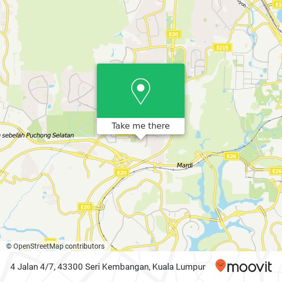 Peta 4 Jalan 4 / 7, 43300 Seri Kembangan