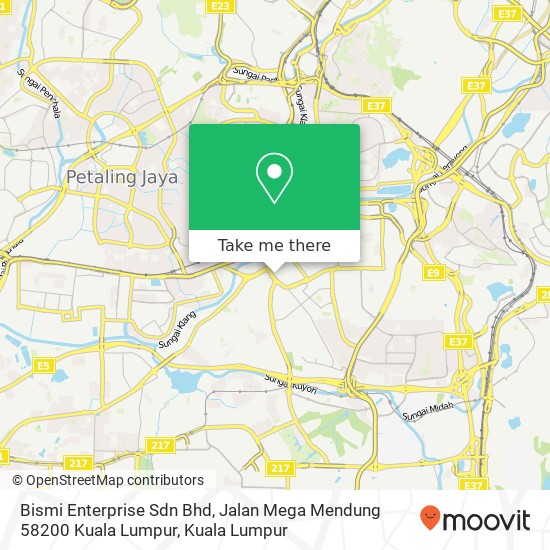 Bismi Enterprise Sdn Bhd, Jalan Mega Mendung 58200 Kuala Lumpur map