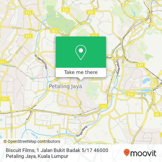 Peta Biscuit Films, 1 Jalan Bukit Badak 5 / 17 46000 Petaling Jaya