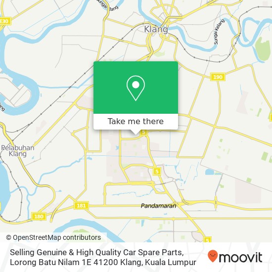 Peta Selling Genuine & High Quality Car Spare Parts, Lorong Batu Nilam 1E 41200 Klang