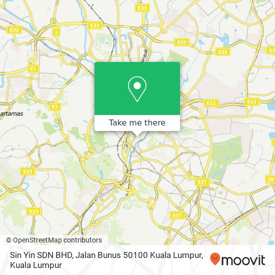 Sin Yin SDN BHD, Jalan Bunus 50100 Kuala Lumpur map