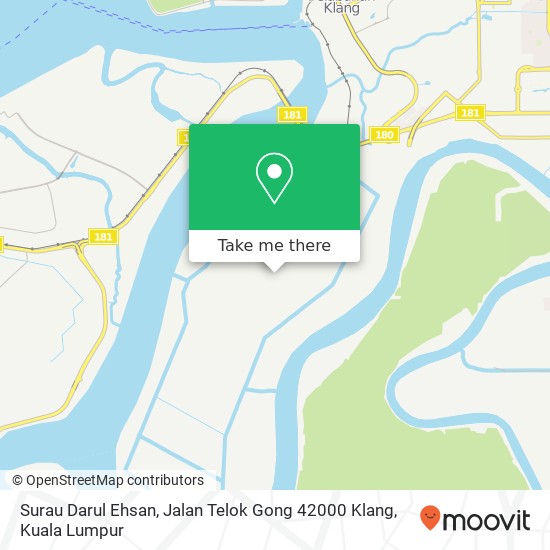 Peta Surau Darul Ehsan, Jalan Telok Gong 42000 Klang