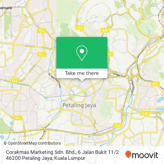 Corakmas Marketing Sdn. Bhd., 6 Jalan Bukit 11 / 2 46200 Petaling Jaya map