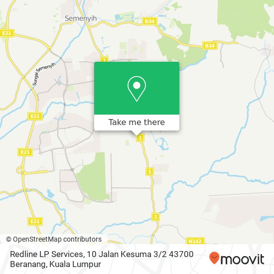 Redline LP Services, 10 Jalan Kesuma 3 / 2 43700 Beranang map