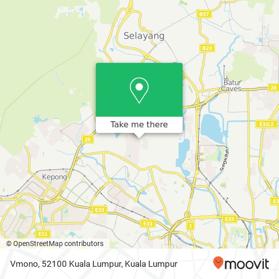 Vmono, 52100 Kuala Lumpur map