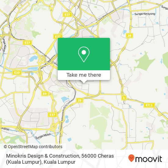 Minokris Design & Construction, 56000 Cheras (Kuala Lumpur) map