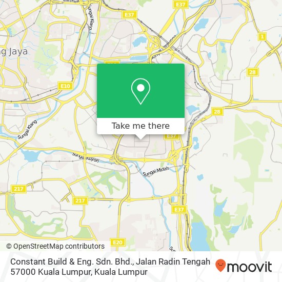 Constant Build & Eng. Sdn. Bhd., Jalan Radin Tengah 57000 Kuala Lumpur map