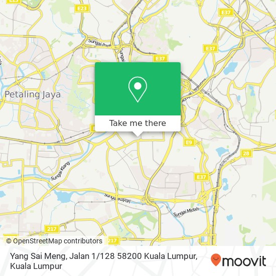 Peta Yang Sai Meng, Jalan 1 / 128 58200 Kuala Lumpur