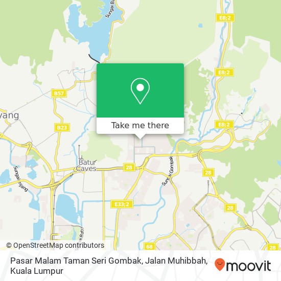 Peta Pasar Malam Taman Seri Gombak, Jalan Muhibbah