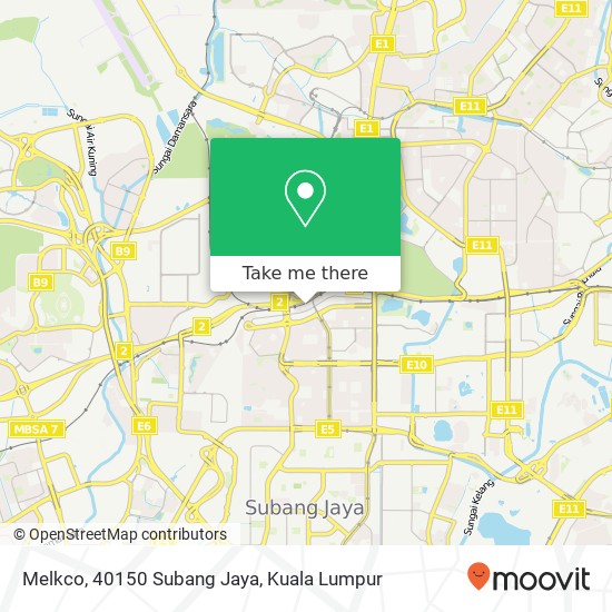 Peta Melkco, 40150 Subang Jaya