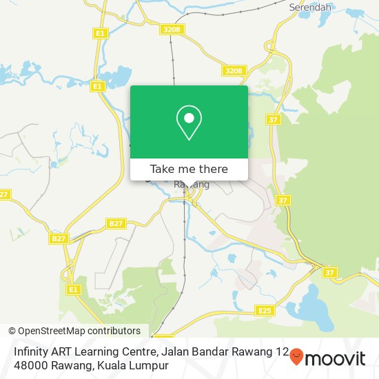 Infinity ART Learning Centre, Jalan Bandar Rawang 12 48000 Rawang map