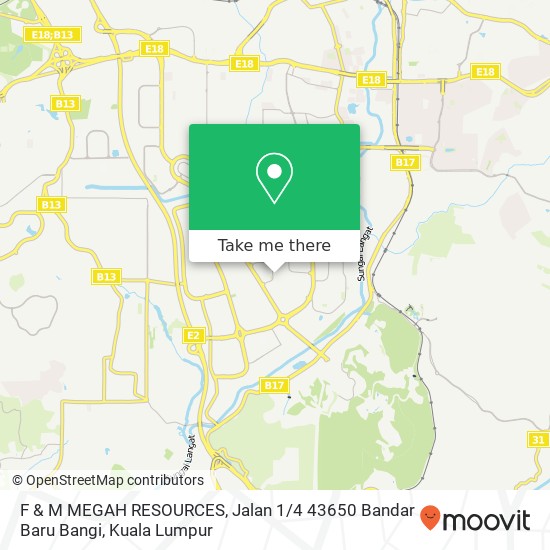 F & M MEGAH RESOURCES, Jalan 1 / 4 43650 Bandar Baru Bangi map