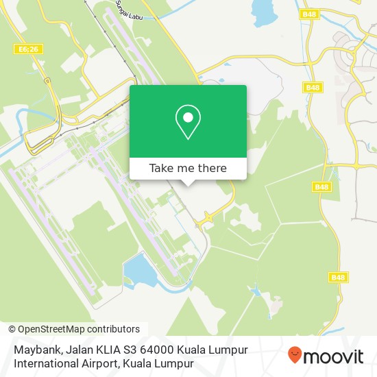 Peta Maybank, Jalan KLIA S3 64000 Kuala Lumpur International Airport