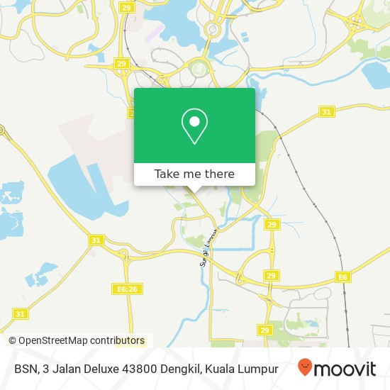 BSN, 3 Jalan Deluxe 43800 Dengkil map