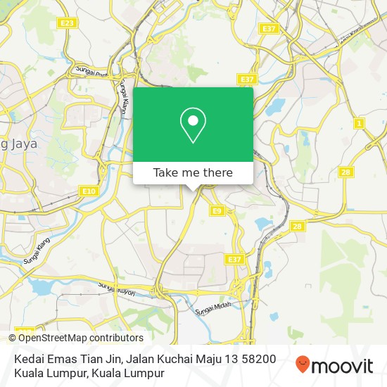 Kedai Emas Tian Jin, Jalan Kuchai Maju 13 58200 Kuala Lumpur map