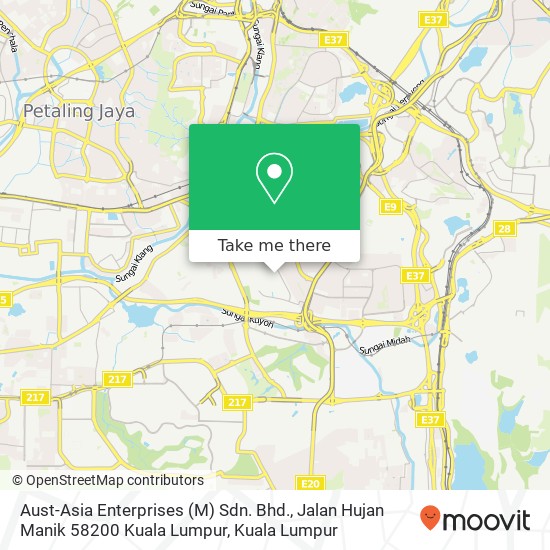 Aust-Asia Enterprises (M) Sdn. Bhd., Jalan Hujan Manik 58200 Kuala Lumpur map