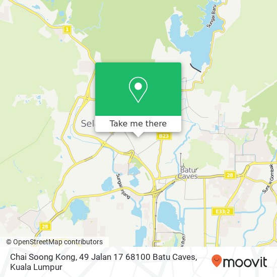 Peta Chai Soong Kong, 49 Jalan 17 68100 Batu Caves