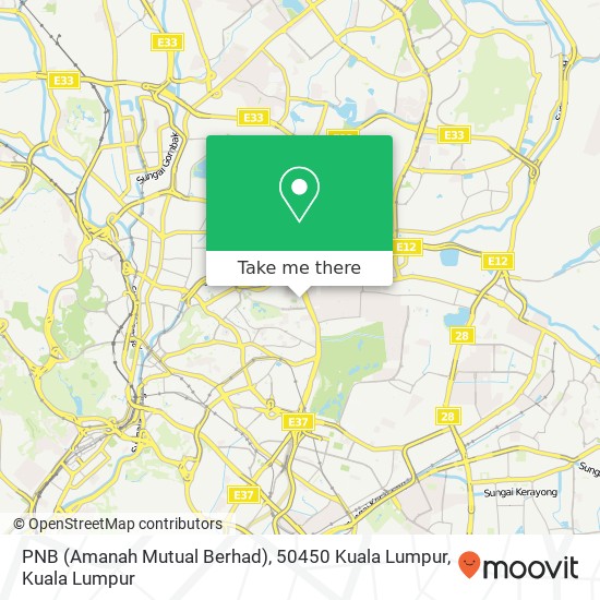 PNB (Amanah Mutual Berhad), 50450 Kuala Lumpur map