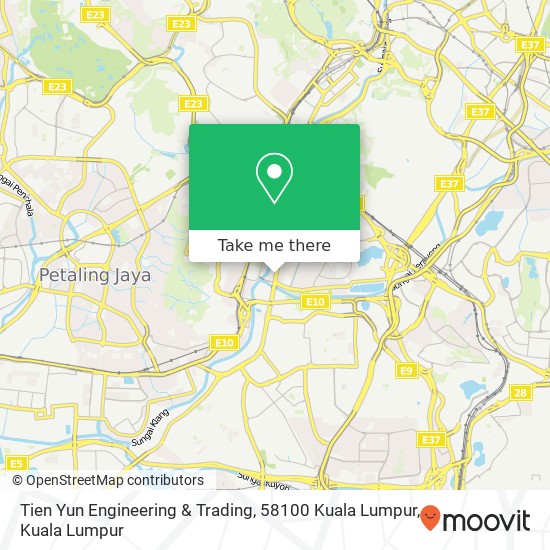 Peta Tien Yun Engineering & Trading, 58100 Kuala Lumpur