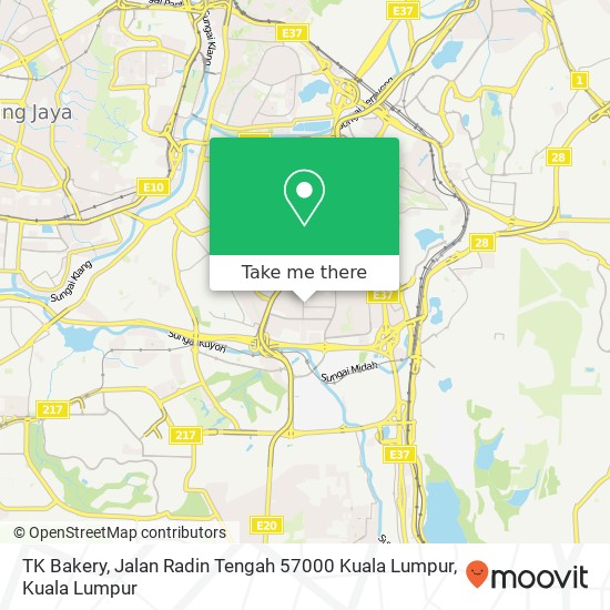 TK Bakery, Jalan Radin Tengah 57000 Kuala Lumpur map