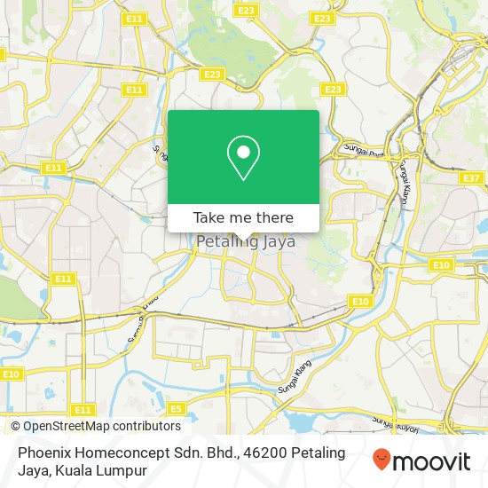 Peta Phoenix Homeconcept Sdn. Bhd., 46200 Petaling Jaya