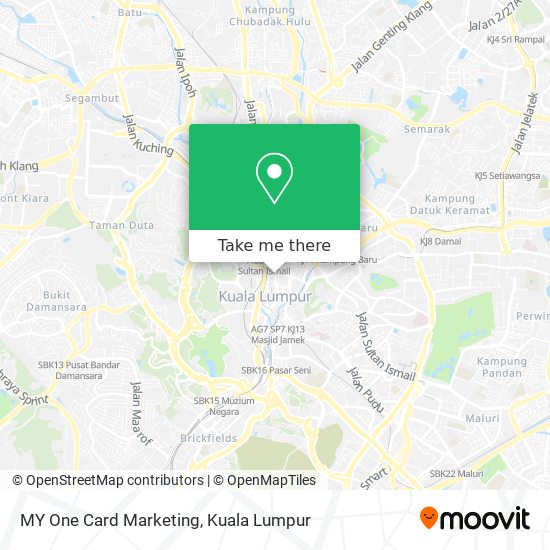 MY One Card Marketing map