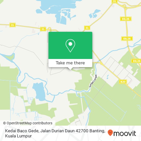 Kedai Baco Gede, Jalan Durian Daun 42700 Banting map