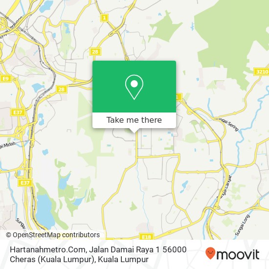 Hartanahmetro.Com, Jalan Damai Raya 1 56000 Cheras (Kuala Lumpur) map