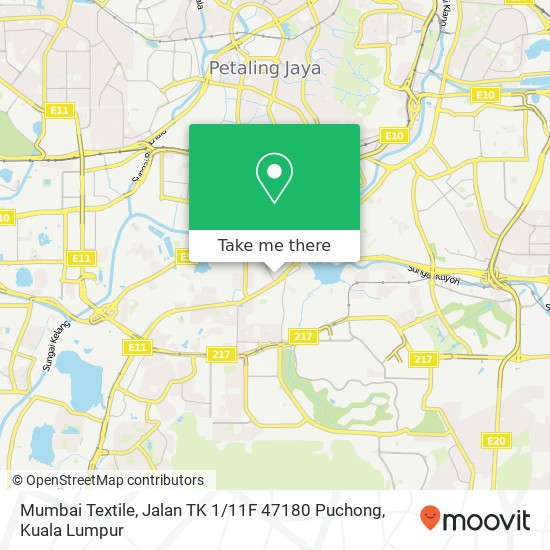 Mumbai Textile, Jalan TK 1 / 11F 47180 Puchong map